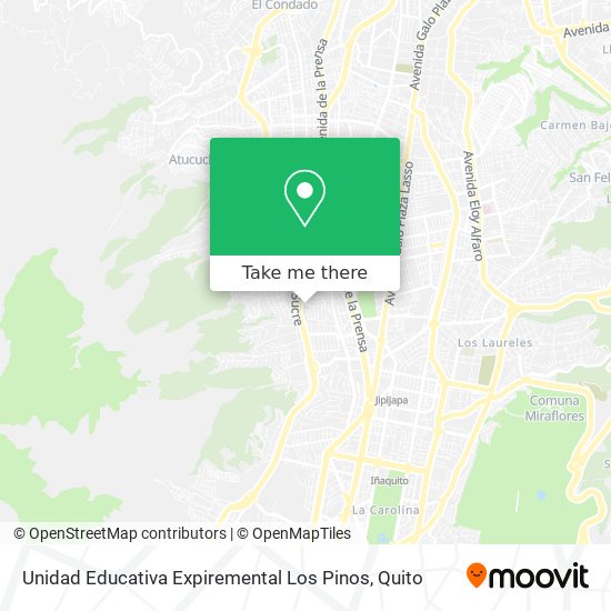 Mapa de Unidad Educativa Expiremental Los Pinos