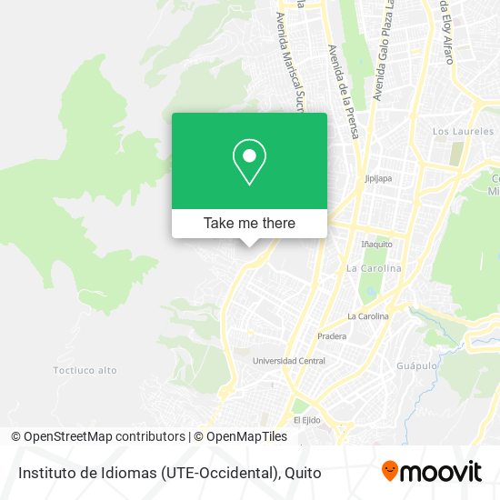 Mapa de Instituto de Idiomas (UTE-Occidental)