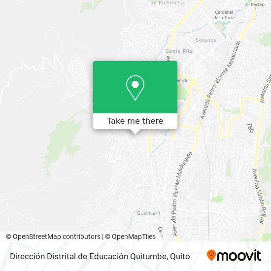 Dirección Distrital de Educación Quitumbe map