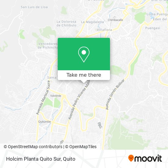 Holcim Planta Quito Sur map