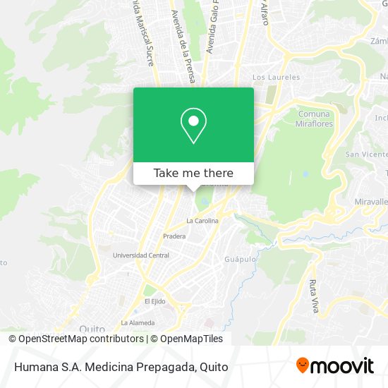 Humana S.A. Medicina Prepagada map