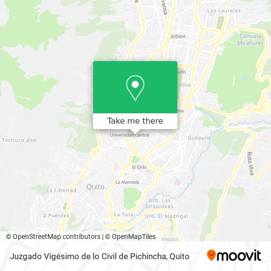 Juzgado Vigésimo de lo Civil de Pichincha map