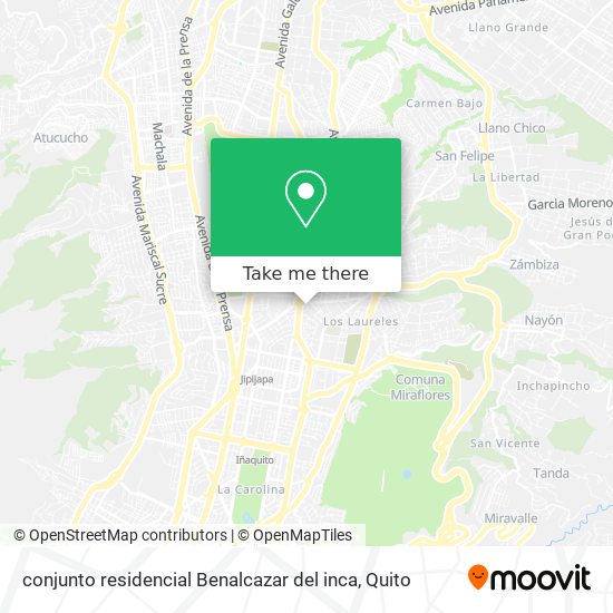 conjunto residencial Benalcazar del inca map