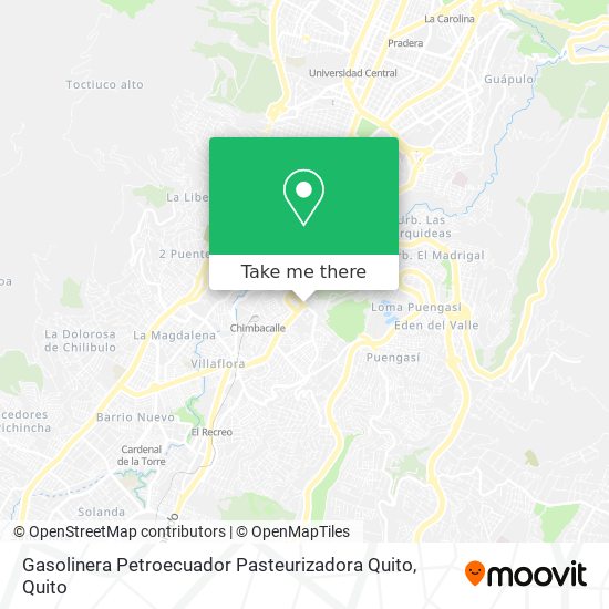 Gasolinera Petroecuador Pasteurizadora Quito map