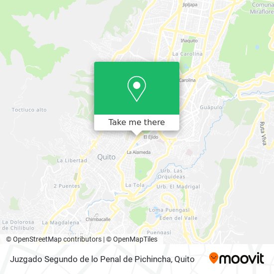 Juzgado Segundo de lo Penal de Pichincha map