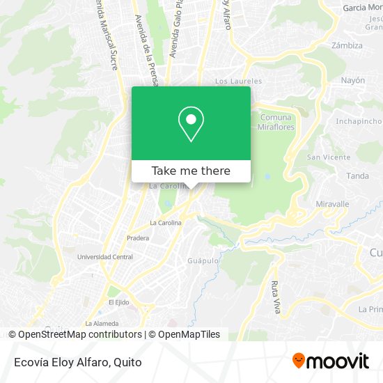 Ecovía Eloy Alfaro map