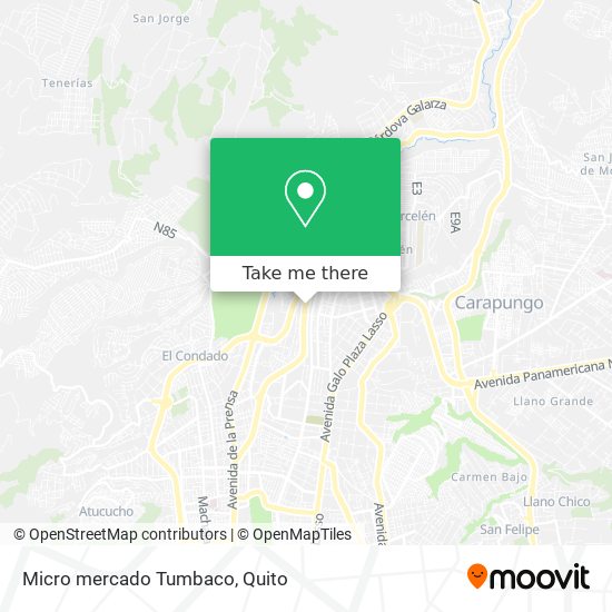 Mapa de Micro mercado Tumbaco