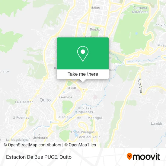 Mapa de Estacion De Bus PUCE