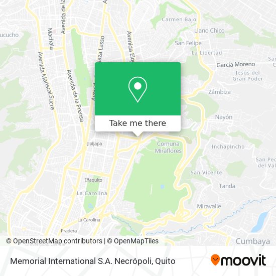 Mapa de Memorial International S.A. Necrópoli