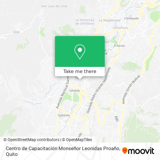 Mapa de Centro de Capacitación Monseñor Leonidas Proaño