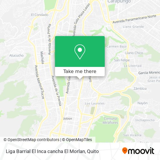 Liga Barrial El Inca cancha El Morlan map