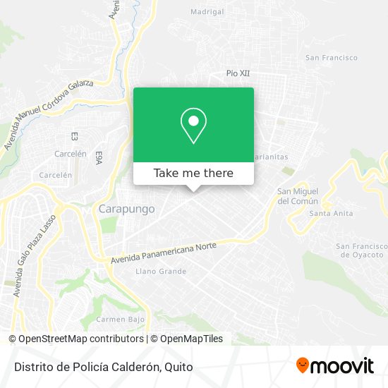 Distrito de Policía Calderón map