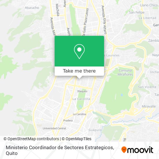 Mapa de Ministerio Coordinador de Sectores Estrategicos