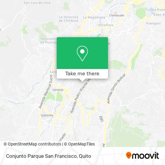 Conjunto Parque San Francisco map