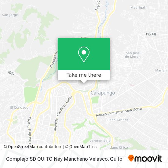 Complejo SD QUITO Ney Mancheno Velasco map
