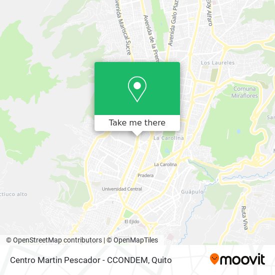 Mapa de Centro Martin Pescador - CCONDEM