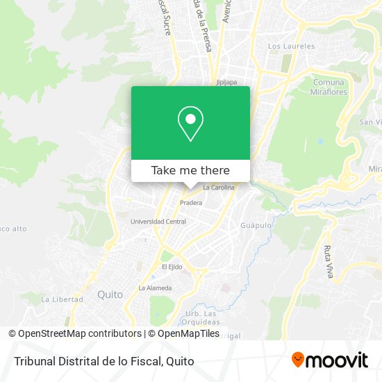 Tribunal Distrital de lo Fiscal map