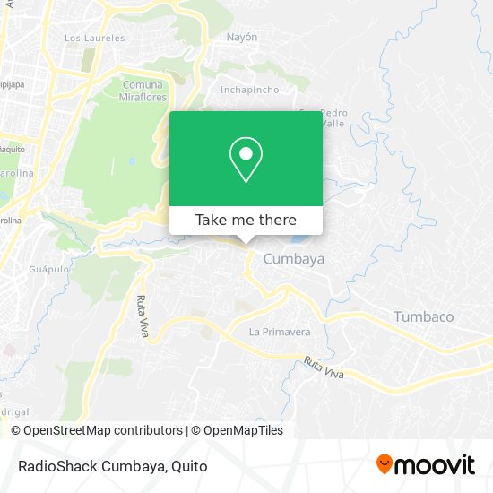 RadioShack Cumbaya map