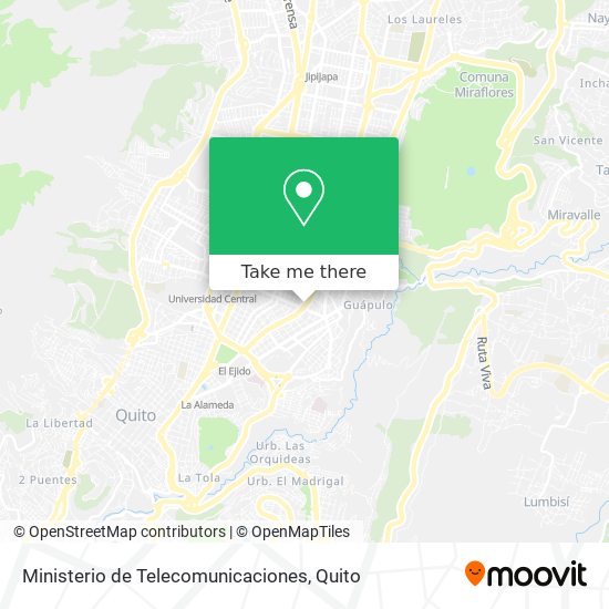 Ministerio de Telecomunicaciones map