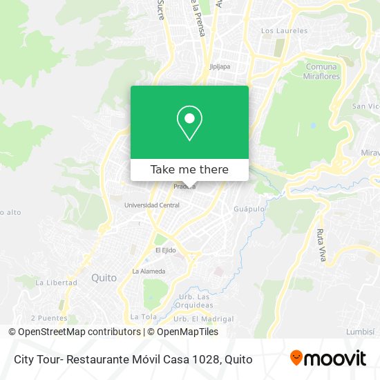 Mapa de City Tour- Restaurante Móvil Casa 1028