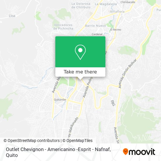 máscara textura enviar How to get to Outlet Chevignon - Americanino -Esprit - Nafnaf in Quito by  Bus?