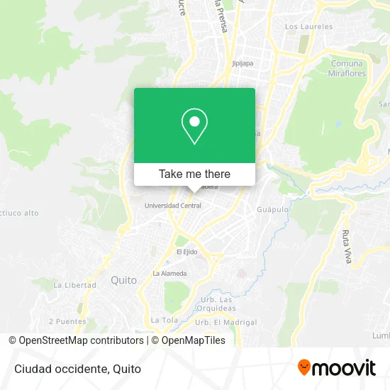 Mapa de Ciudad occidente