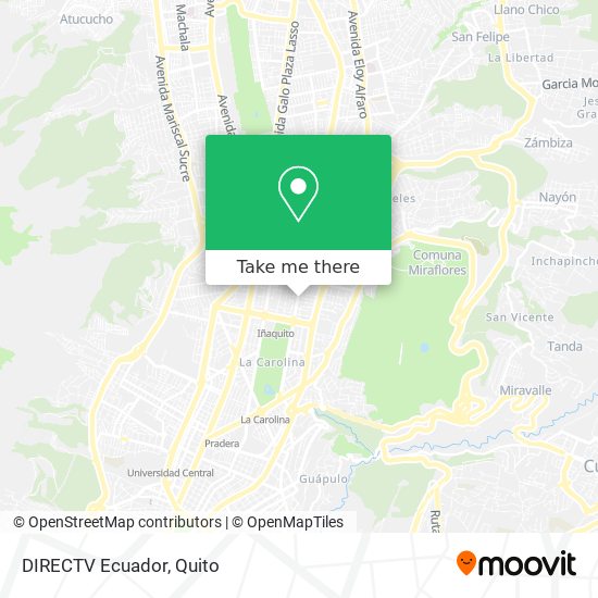 DIRECTV Ecuador map