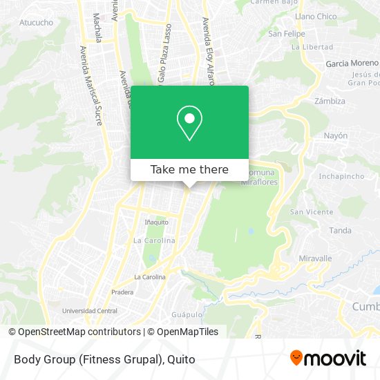 Mapa de Body Group (Fitness Grupal)