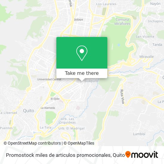 Mapa de Promostock miles de articulos promocionales