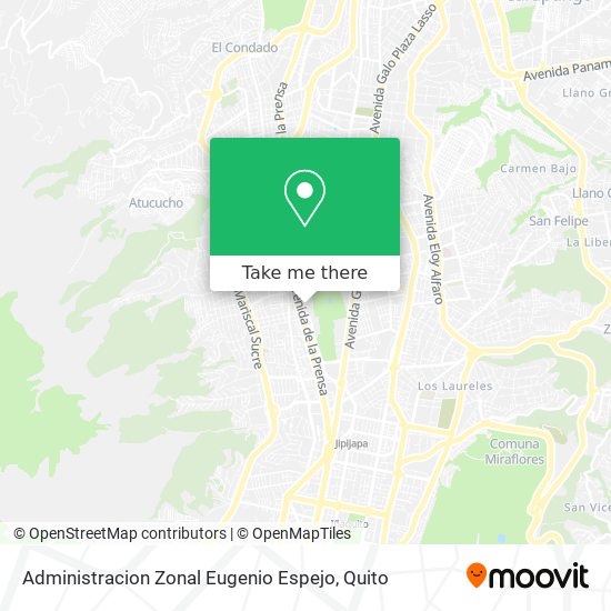 Mapa de Administracion Zonal Eugenio Espejo