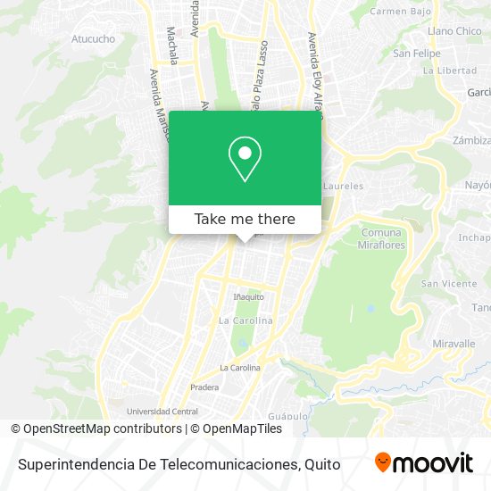 Mapa de Superintendencia De Telecomunicaciones