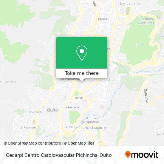 Mapa de Cecarpi Centro Cardiovascular Pichincha