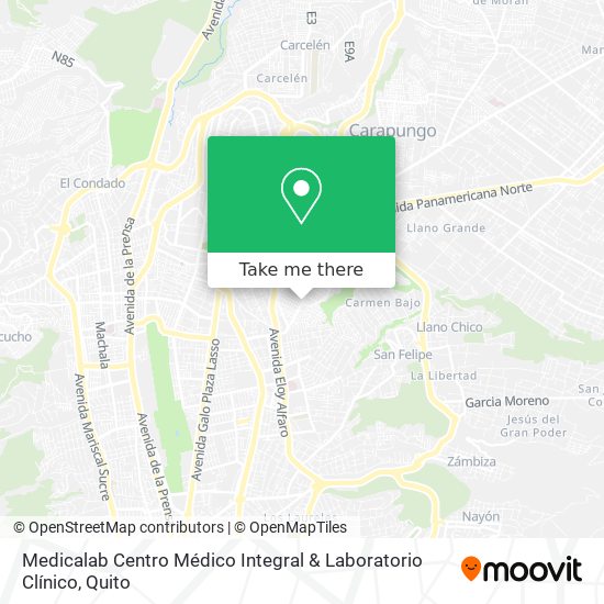 Mapa de Medicalab Centro Médico Integral & Laboratorio Clínico