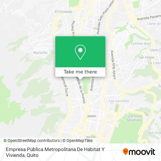Mapa de Empresa Pública Metropolitana De Hábitat Y Vivienda