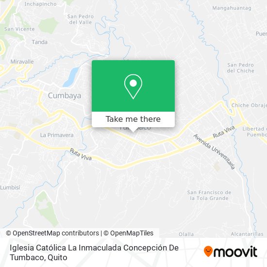 Iglesia Católica La Inmaculada Concepción De Tumbaco map