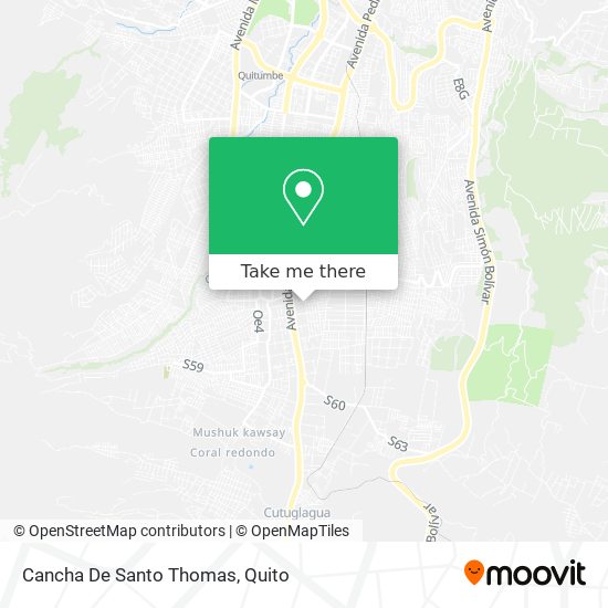 Mapa de Cancha De Santo Thomas