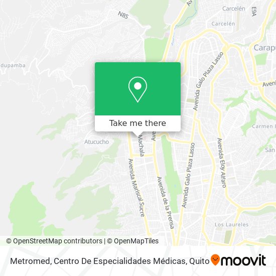 Mapa de Metromed, Centro De Especialidades Médicas
