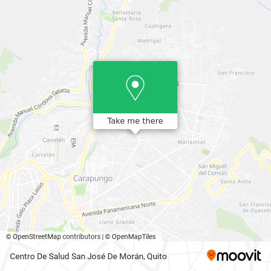 Mapa de Centro De Salud San José De Morán