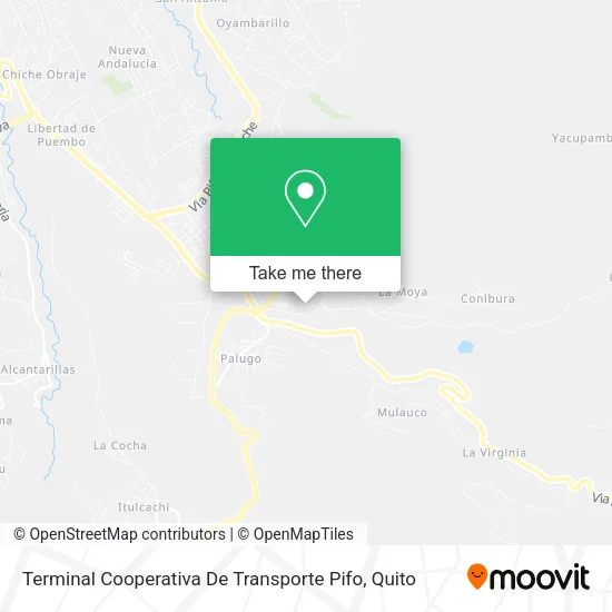 Terminal Cooperativa De Transporte Pifo map