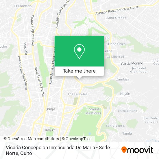 Vicaria Concepcion Inmaculada De Maria - Sede Norte map