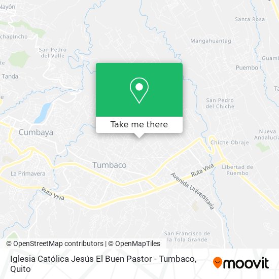 Mapa de Iglesia Católica Jesús El Buen Pastor - Tumbaco