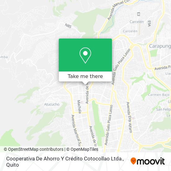 Cooperativa De Ahorro Y Crédito Cotocollao Ltda. map