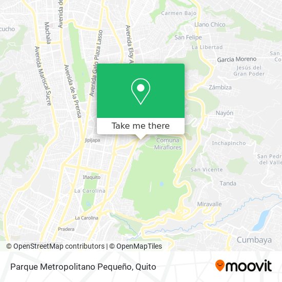 Mapa de Parque Metropolitano Pequeño