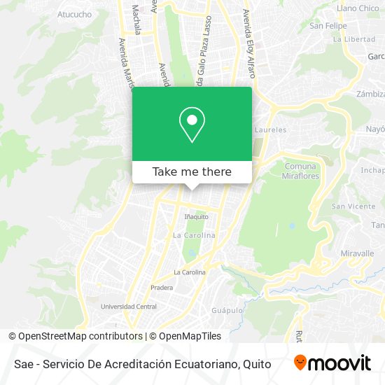 Sae - Servicio De Acreditación Ecuatoriano map