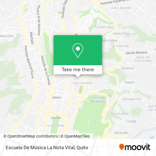 Mapa de Escuela De Música La Nota Vital