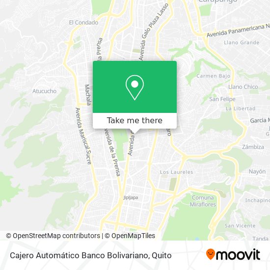Cajero Automático Banco Bolivariano map