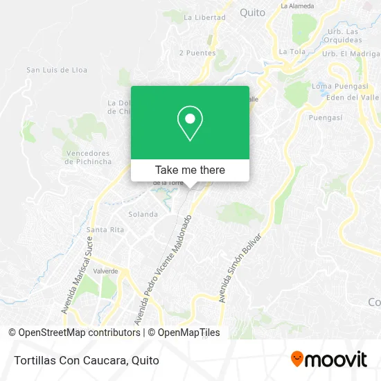 Tortillas Con Caucara map