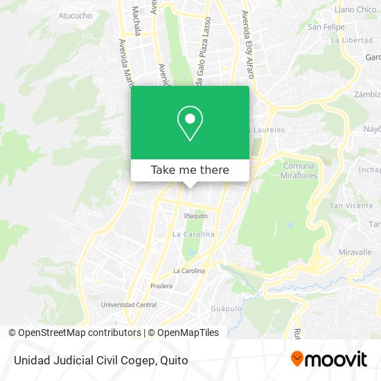 Unidad Judicial Civil Cogep map
