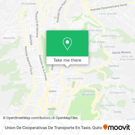 Union De Cooperativas De Transporte En Taxis map