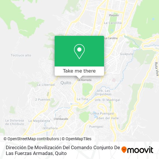 Dirección De Movilización Del Comando Conjunto De Las Fuerzas Armadas map